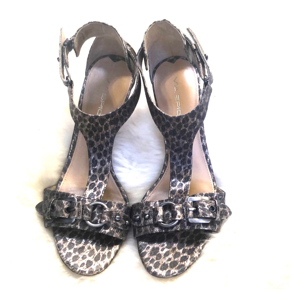 Via Spiga animal print heels - like new!